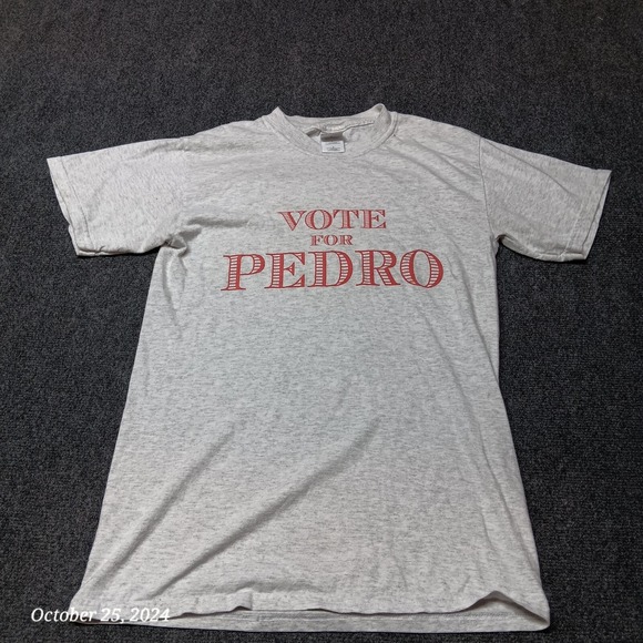 Gildan Other - Vote For Pedro Shirt Adult Small Gray Short Sleeve